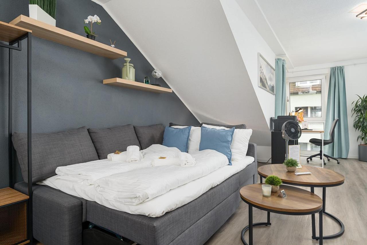 Federnest - Luxus-Studio - Kingsize Boxspringbett - Home-Office Mit Monitor Und Drucker - 11 Min Hbf Duisbourg Extérieur photo